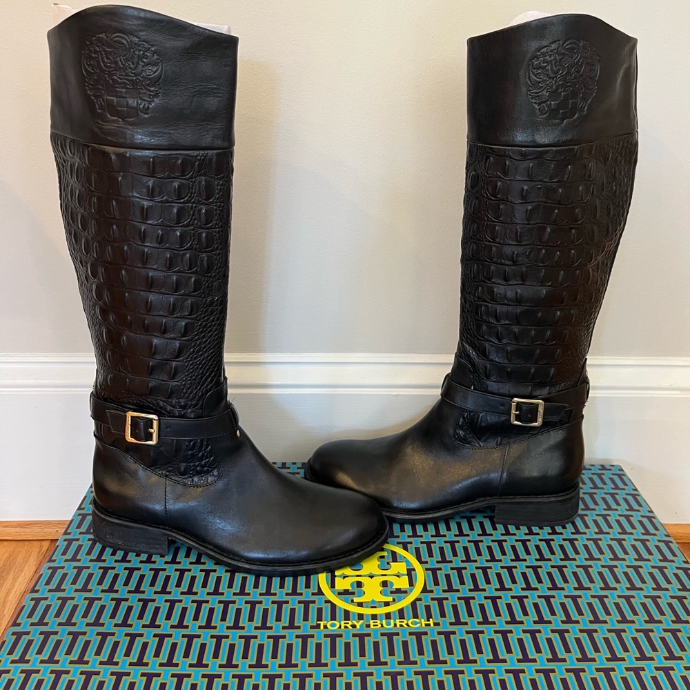 Tory Burch Benton 2 Tassel Tall Boots - Tumbled Leather